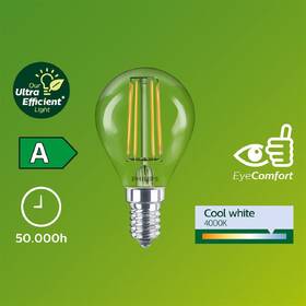Žárovka LED Philips 40W, filament, E14, studená bílá 

 obrázek produktu 2 z 3
