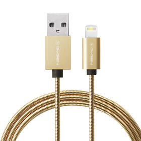 Kabel GoGEN USB / lightning, 1m, ocelový, opletený zlatý

 obrázek produktu 1 z 1