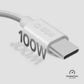 Kabel SBS USB-C/USB-C, PD, 100 W, 1,5 m šedý

 obrázek produktu 2 z 8