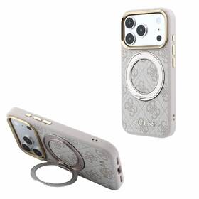 Kryt na mobil Guess PU 4G Ring Stand MagSafe na Apple iPhone 18 Pro růžový

 obrázek produktu 5 z 6