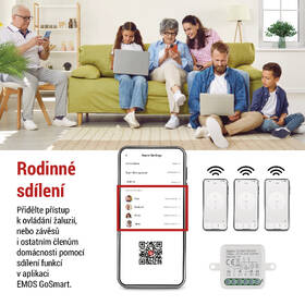 Modul EMOS GoSmart motorický IP-2121CZ, ZigBee, 1-kanálový 

 obrázek produktu 12 z 19