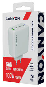 Nabíječka do sítě Canyon GaN 3xUSB-C/1xUSB-A 100 W bílá

 obrázek produktu 5 z 5