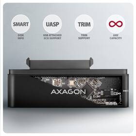 Adaptér Axagon Fast Port X - 2.5"/3.5" SSD/HDD, USB-C 10 Gbps černý

 obrázek produktu 3 z 4