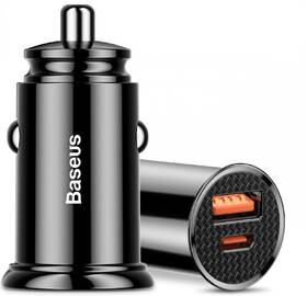 Adaptér do auta Baseus USB + USB-C, 30 W, QC 3.0 černý

 obrázek produktu 2 z 6