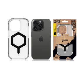 Kryt na mobil Tactical MagForce Hexagon na Apple iPhone 15 Pro černý/průhledný

 obrázek produktu 5 z 5