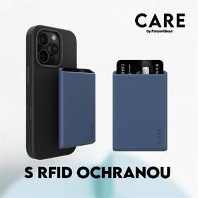Peněženka PanzerGlass CARE MagSafe RFID CardHolder modrá barva
