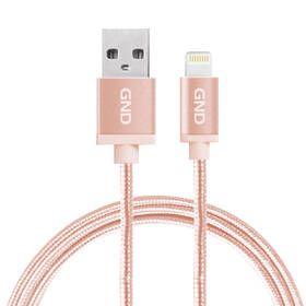 Kabel GND USB / lightning MFI, 1m, opletený zlatý

 obrázek produktu 2 z 2