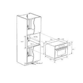 Kompaktní trouba Haier HWO45NM6OXB2 černá barva

