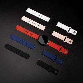 Řemínek FIXED Silicone Sporty Strap s Quick Release 20mm černá barva
