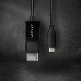 Kabel Axagon USB-C / DisplayPort, 1,8m, 4K/60Hz černá barva
