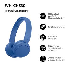 Sluchátka Sony WH-CH530 modrá

 obrázek produktu 12 z 15