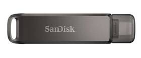 USB Flash SanDisk iXpand Luxe 64GB, USB-C + Lightning šedá barva
