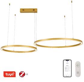 Závěsné svítidlo IMMAX NEO FINO NEW SMART, Zigbee 3.0, TUYA, 2 kruhy zlaté

 obrázek produktu 2 z 16