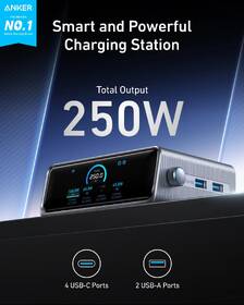 Nabíječka do sítě Anker Prime Charger 250W, USB-C/USB, GaN černá

 obrázek produktu 1 z 5