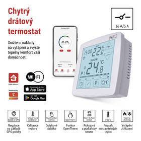 Termostat EMOS GoSmart, pokojový, programovatelný, drátový, WiFi bílý

 obrázek produktu 7 z 15