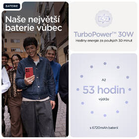 Mobilní telefon Motorola Moto G86 Power 5G 12 GB / 256 GB fialový

 obrázek produktu 6 z 20