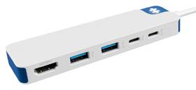 USB Hub HyperDrive Flex 5 Port USB-C bílý/modrý

 obrázek produktu 3 z 6