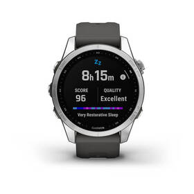 Chytré hodinky Garmin fenix 7S Glass - Silver / Graphite Silicone Band 

 obrázek produktu 5 z 10