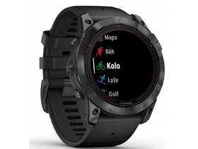 Chytré hodinky Garmin fenix 7X Pro Sapphire Solar - Titan Carbon Grey / Black Silicone Band 

 obrázek produktu 8 z 11