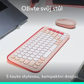 Klávesnice s myší Logitech POP ICON, US layout růžová

 obrázek produktu 2 z 10
