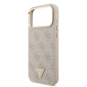 Kryt na mobil Guess PU Leather 4G Triangle Logo Gold Frame MagSafe na Apple iPhone 17 Pro Max růžový

 obrázek produktu 5 z 7
