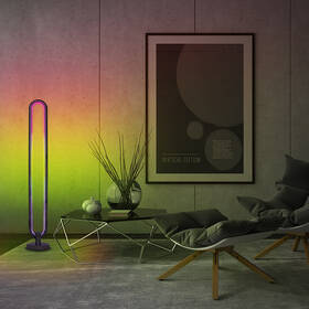 Stojací lampa Solight LED smart Rainbow, oválná, Wi-Fi, RGB, CCT, 105cm 

 obrázek produktu 6 z 7
