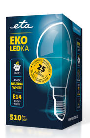 Žárovka LED ETA EKO LEDka mini globe 6W, E14, neutrální bílá 

 obrázek produktu 3 z 3