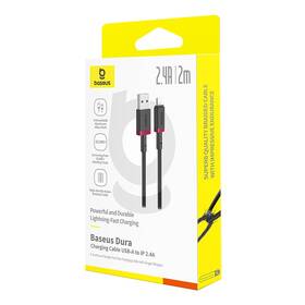 Kabel Baseus Dura USB/Lightning, 2.4A, 2m černý/červený

 obrázek produktu 15 z 16
