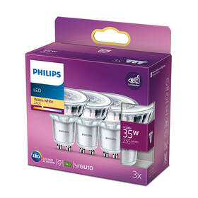 Žárovka LED Philips bodová, 3,5W, GU10, teplá bílá, 3ks 

 obrázek produktu 2 z 2