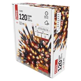 Vánoční osvětlení EMOS 120 LED řetěz - 12 m, pulzující, venkovní i vnitřní, vintage/červená 

 obrázek produktu 7 z 7