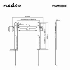 Držák TV Nedis nástěnný pevný, pro úhlopříčku 32 - 55 ", nosnost 35 kg černý

 obrázek produktu 2 z 2