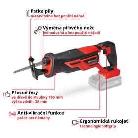 Pila ocaska Einhell TE-AP 18/26 Li-Solo (bez baterie) 4326290 

 obrázek produktu 2 z 8