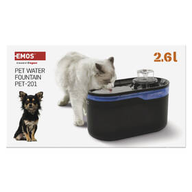 Chytrá fontánka EMOS Pet Care, 2,6 l černá

 obrázek produktu 15 z 18