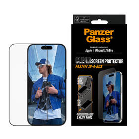Tvrzené sklo PanzerGlass Ultra-Wide Fit na Apple iPhone 17/16 Pro s bezprašným aplikačním boxem 

 obrázek produktu 4 z 7