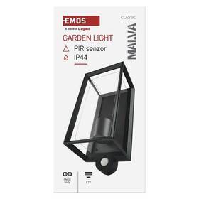 Nástěnné svítidlo EMOS Malva ZGH040P, zahradní, E27, IP44, MAX 15W, PIR černé

 obrázek produktu 3 z 11