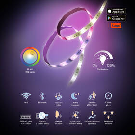 LED pásek RETLUX RSH 107 Wi-Fi smart RGB, 5m bílý

 obrázek produktu 6 z 8