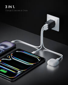 Nabíječka do sítě Spigen Essential 47W 2xUSB-C/1xUSB-A černá

 obrázek produktu 4 z 8