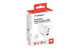 Nabíječka do sítě Verbatim Essentials 65W, 2×USB-C PD, 1×USB-A QC bílá

 obrázek produktu 7 z 7