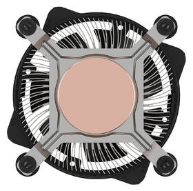 Chladič CPU AKASA Copper Core Intel LGA1700, 125 W TDP hliník

 obrázek produktu 2 z 5