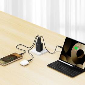 Nabíječka do sítě Swissten EDGE GaN 2x USB-C PD 65W/1x USB-A 18W QC černá

 obrázek produktu 3 z 5