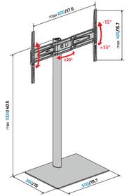 Držák TV Meliconi STAND 600 pro uhlopříčky 50"-82", nosnost 40 kg 

 obrázek produktu 5 z 5
