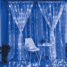 Vánoční osvětlení ColorWay vnitřní, 300 LED, 3× 3m, 220–240V AC, modrá 

 obrázek produktu 1 z 11