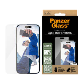 Tvrzené sklo PanzerGlass Classic Fit na Apple iPhone 16 

 obrázek produktu 1 z 4