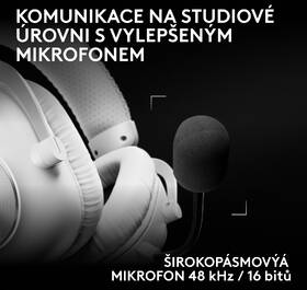 Headset Logitech PRO X3 LIGHTSPEED Wireless bílý

 obrázek produktu 10 z 17
