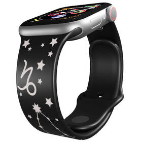 Řemínek Mi-Band na Apple Watch 42/44/45/49 mm - motiv Znamení zvěrokruhu Kozoroh, černý 

 obrázek produktu 2 z 3