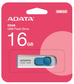 USB Flash ADATA C008 16GB bílá barva
