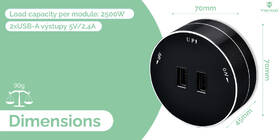 Zásuvkový modul Viking 2× USB stříbrný

 obrázek produktu 3 z 5