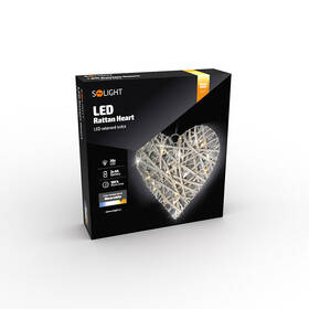 LED dekorace Solight ratanové srdce, 30x LED, 2x AA, 30cm 

 obrázek produktu 7 z 7