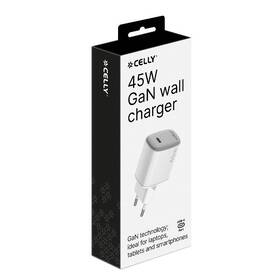 Nabíječka do sítě Celly USB-C, GaN, 45 W bílý

 obrázek produktu 2 z 2