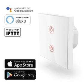 Vypínač Hama WiFi, dotykový, vestavný, dvojitý - bílý 

 obrázek produktu 3 z 4